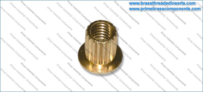 Brass press in inserts