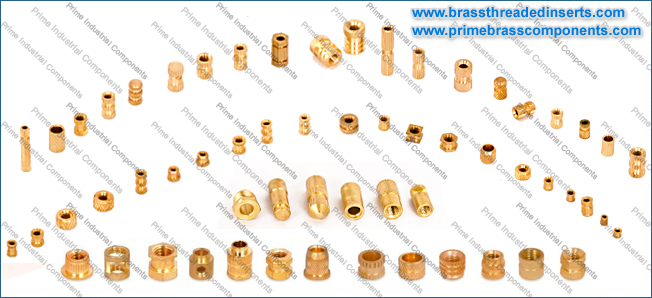 Brass threaded inserts for plastics